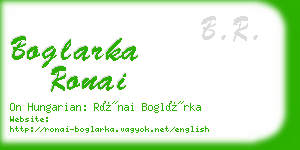 boglarka ronai business card